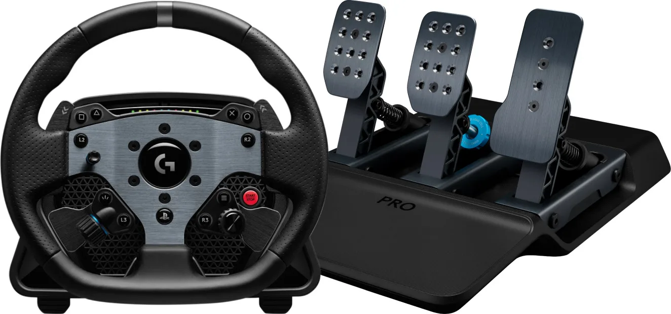 Logitech G PRO Racing Wheel - PlayStation & PC + G Pro Racing Pedals