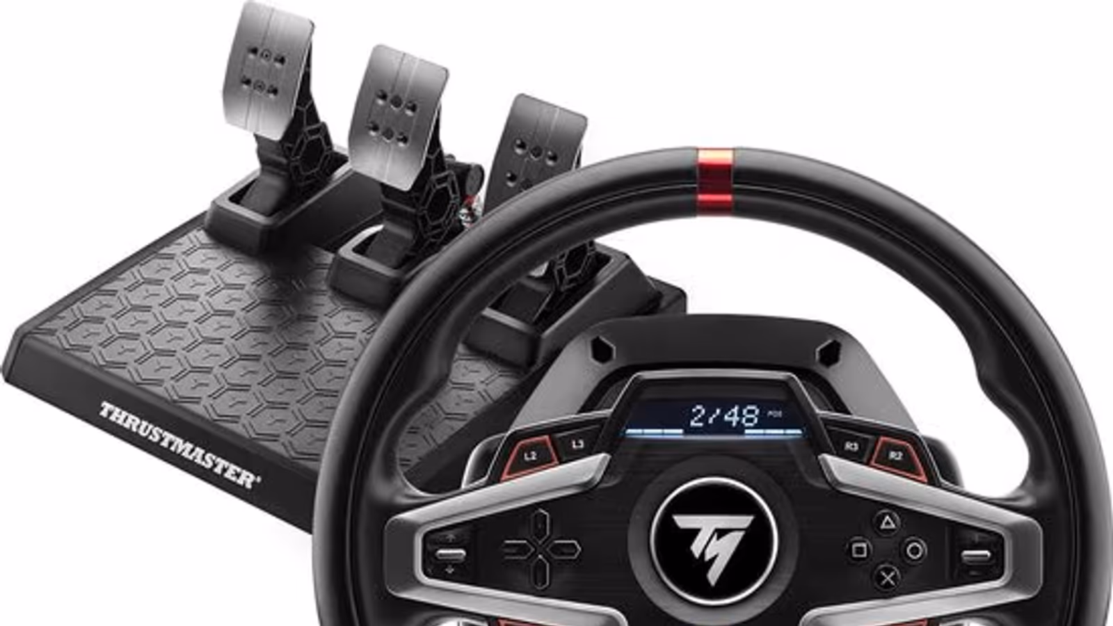 Thrustmaster T248-P - Racing Wheel and 3 Pedals - Force Feedback & Magnetic Paddles - For PS5/PS4/PC